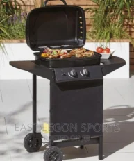 Gas Barbecue BBQ 2 Burner Metal Griller Meat Food Grill