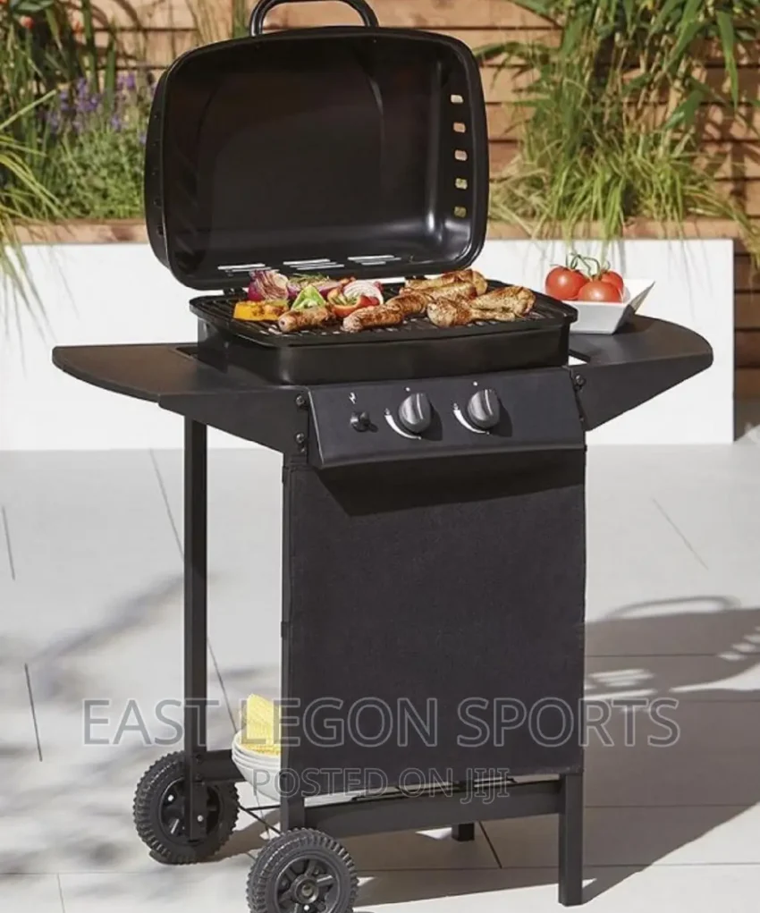 Gas Barbecue BBQ 2 Burner Metal Griller Meat Food Grill