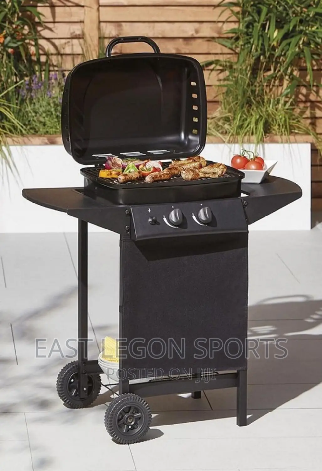 Gas Barbecue BBQ 2 Burner Metal Griller Meat Food Grill