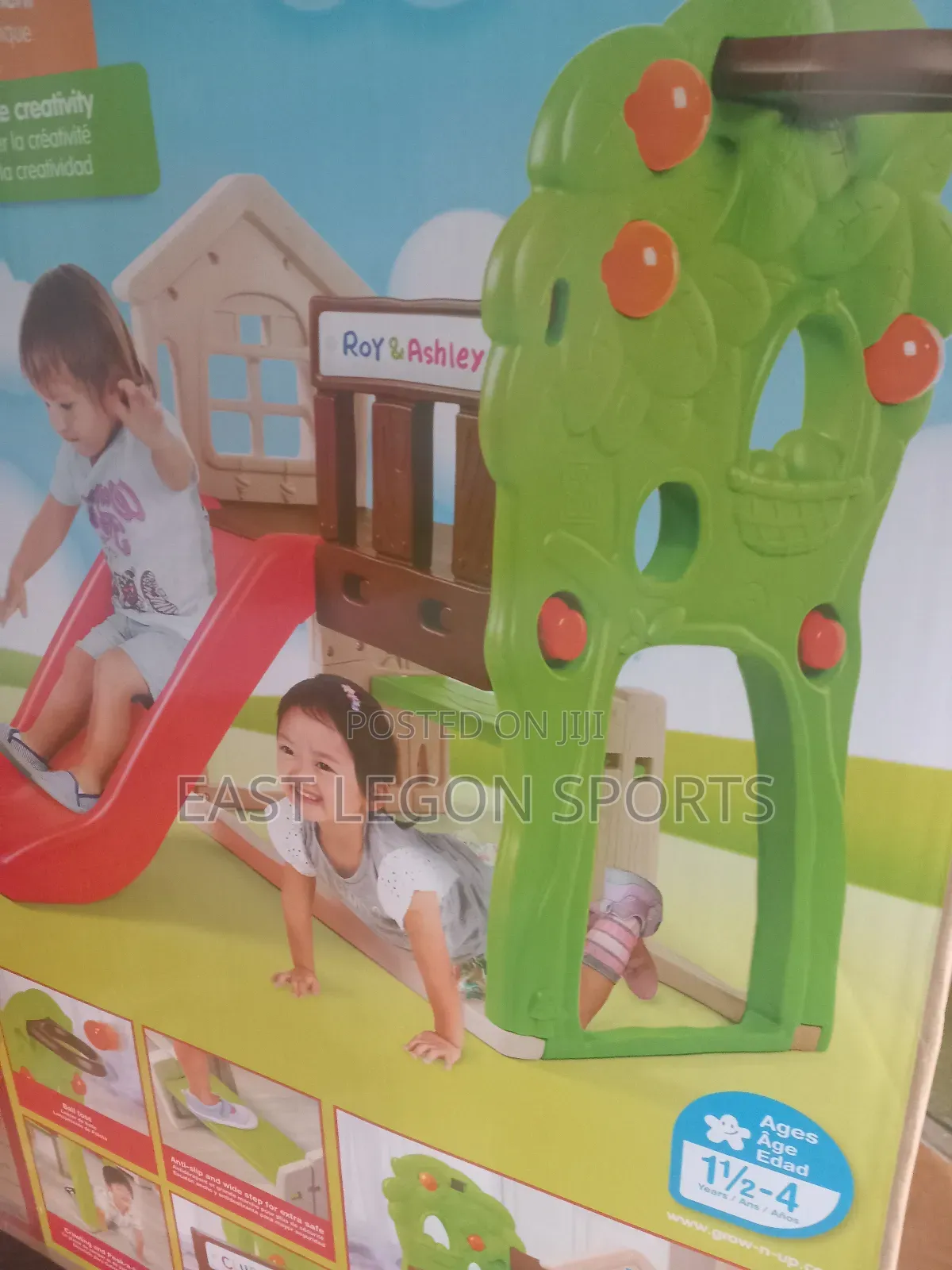 Playground Slide Swing Stand House Playpen Basketball Hoop