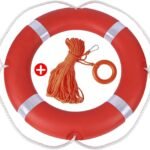 Life Buoy Ring with Throw Rope – Swimming Lifesaving Float for Pool, Beach & Boat