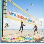 Portable Beach Volleyball Net Set with Ball & Accessories